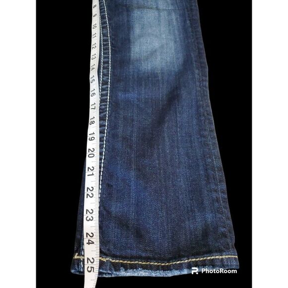 Silver Jeans Womens 28 Santorini Capri Thick Stitch Distressed Whiskered… - Picture 6 of 7